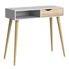 Oslo Console Table 1 Drawer 1 Shelf in White and Oak