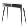 Oslo Console Table 1 Drawer 1 Shelf in White and Black Matt