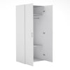 Space 3 Piece Bundle, Bedside, Chest and 2 Door Wardrobe in White