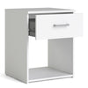 Space 3 Piece Bundle, Bedside, Chest and 2 Door Wardrobe in White