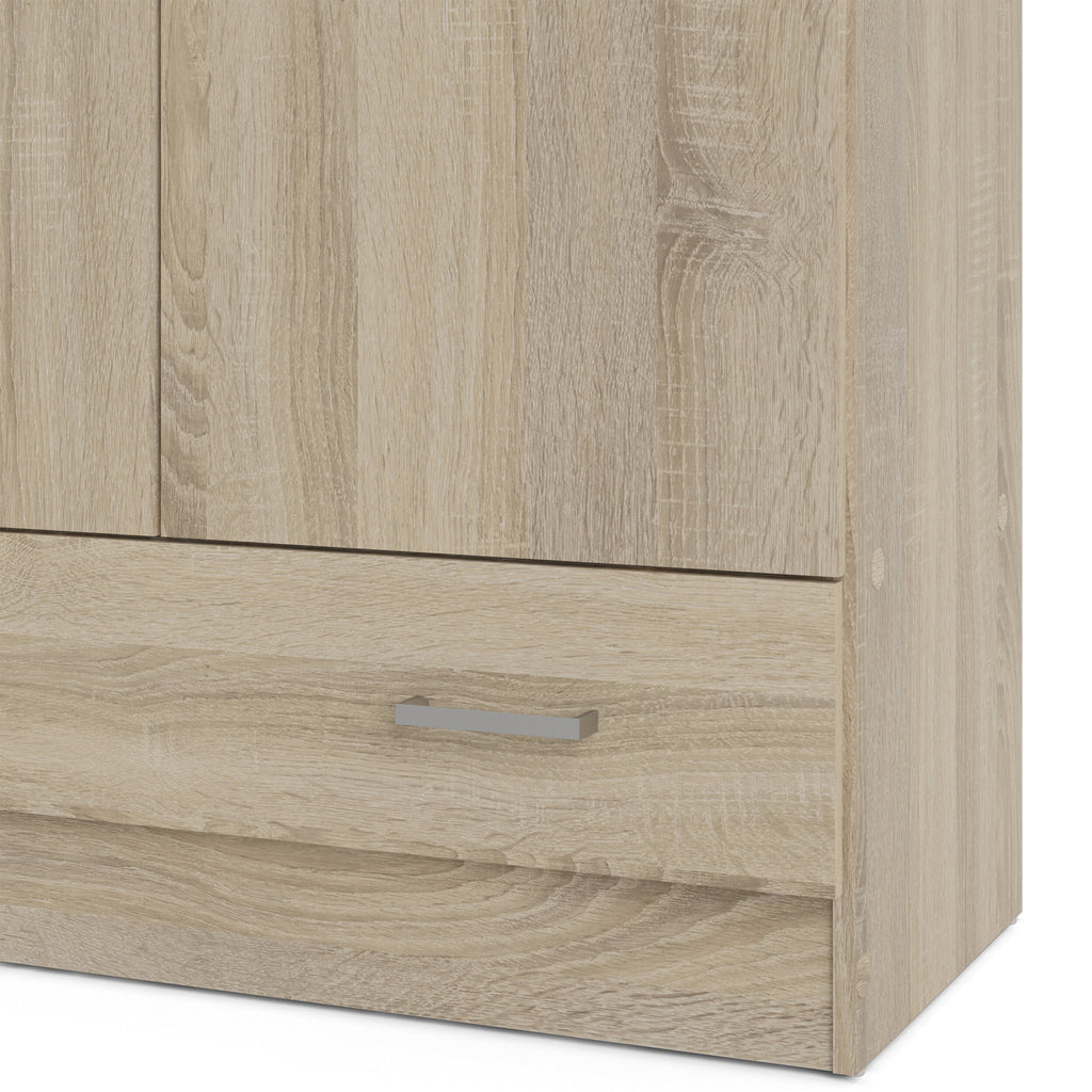 Space Wardrobe with 2 Doors + 1 Drawer in Oak 1750