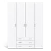 Space Wardrobe - 4 Doors 3 Drawers in White 2000