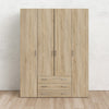 Space Wardrobe - 4 Doors 3 Drawers in Oak 2000