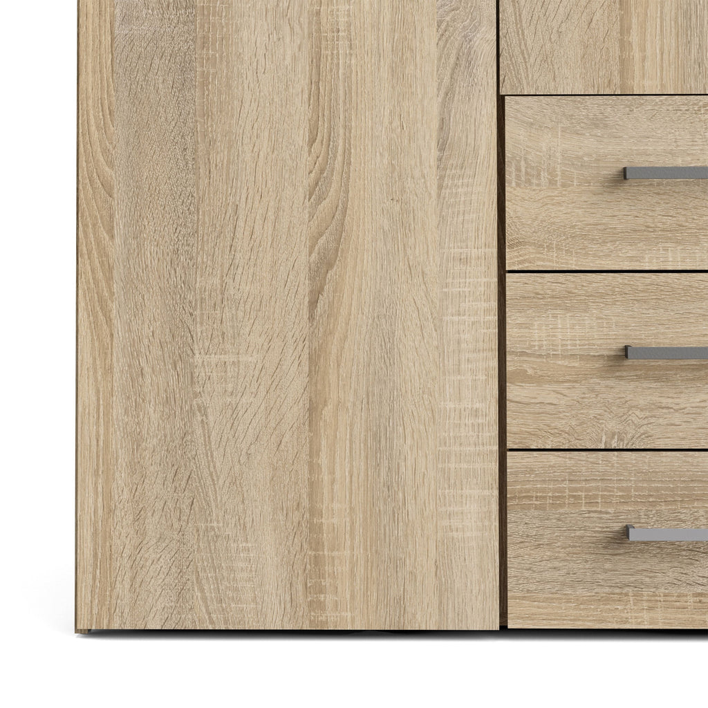 Space Wardrobe - 4 Doors 3 Drawers in Oak 2000