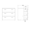 Space Chest of 3 Drawers in White