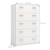 Space Chest of 5 Drawers in White