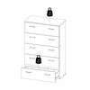 Space Chest of 5 Drawers in White