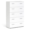 Space Chest of 5 Drawers in White