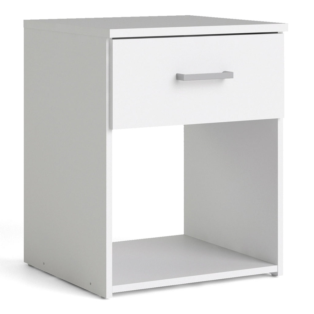 Space Bedside 1 Drawer in White