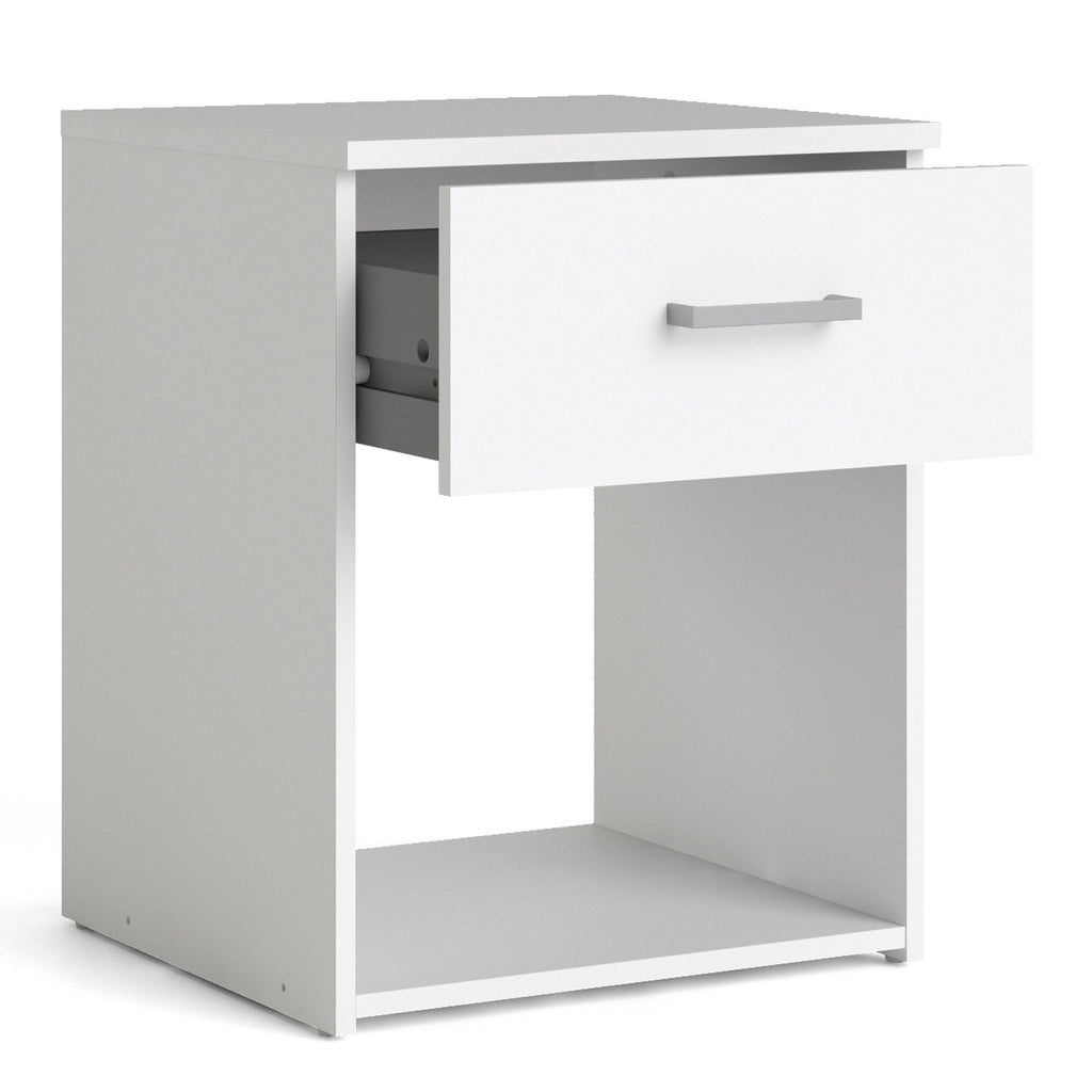 Space Bedside 1 Drawer in White