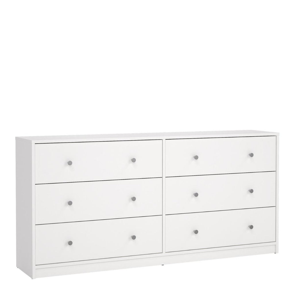 May Chest of 6 Drawers (3+3) in White