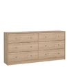 May Chest of 6 Drawers (3+3) in Jackson Hickory Oak