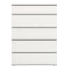 Nova Chest of 5 Drawers in White