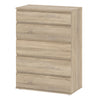 Nova Chest of 5 Drawers in Truffle Oak