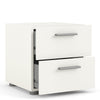 Pepe Bedside 2 Drawers in White Woodgrain