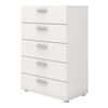 Pepe Chest of 5 Drawers in White