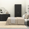 Pepe 3 Piece Bundle, Bedside, Chest and 2 Door Wardrobe in Black