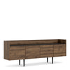 Unit Sideboard 2 Drawers 3 Doors in Walnut and Black