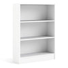 Basic Low Wide Bookcase (2 Shelves) in White