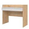 Function Plus Desk 2 Drawers In Jackson Hickory and White