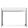 Function Plus Desk 2 Drawers in White High Gloss