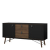 Ry. Sideboard 2 doors + 2 drawers Matt Black Walnut