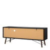 Ry. TV-unit 1 door + 1 drawer Matt Black Walnut