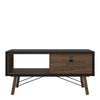 Ry. Coffee table with 1 drawer Matt Black Walnut