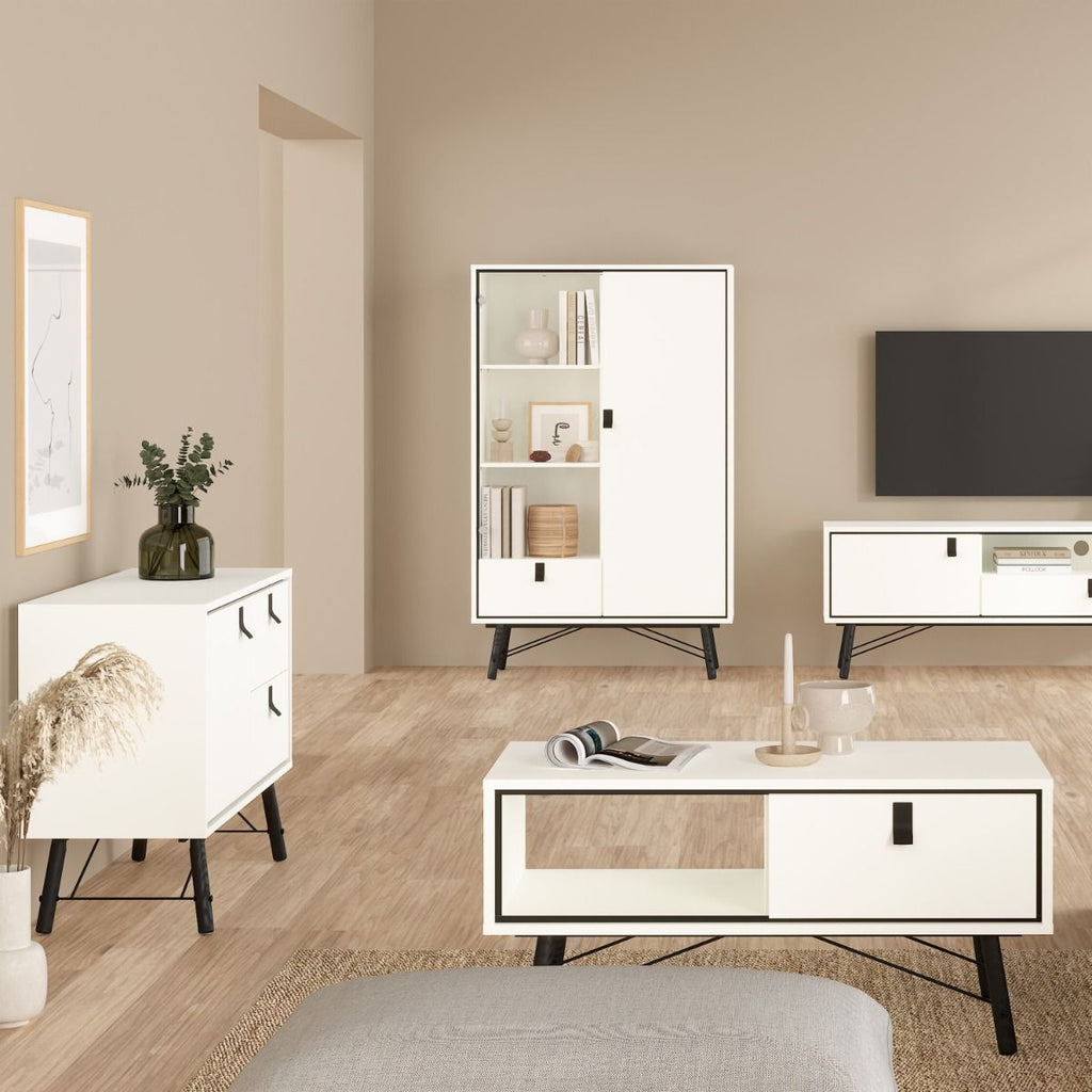 Ry. Sideboard with 1 door + 2 drawers Matt White