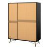 Ry. Wardrobe 3 doors + 3 drawers in Matt Black Walnut