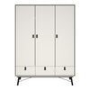 Ry. Wardrobe 3 doors + 3 drawers in Matt White