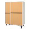 Ry. Wardrobe 3 doors + 3 drawers in Matt White