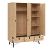 Ry. Wardrobe 3 Doors + 3 Drawers in Jackson Hickory Oak