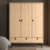 Ry. Wardrobe 3 Doors + 3 Drawers in Jackson Hickory Oak