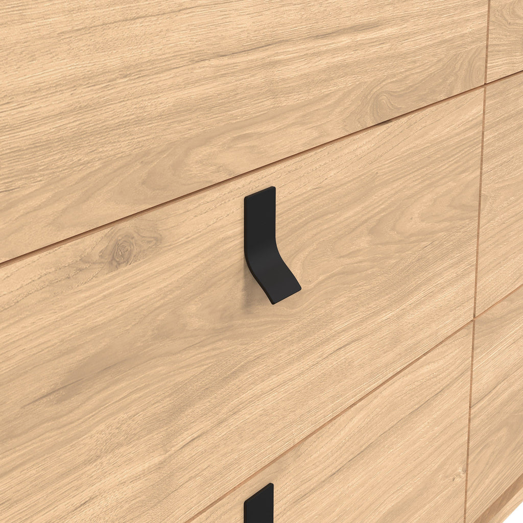 Ry. Wide Double Chest of Drawers 6 Drawers in Jackson Hickory Oak