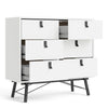 Ry. Double chest of drawers 6 drawers in Matt White