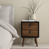 Ry. Bedside cabinet 2 drawer in Matt Black Walnut