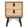 Ry. Bedside Cabinet 2 Drawer in Jackson Hickory Oak