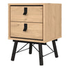 Ry. Bedside Cabinet 2 Drawer in Jackson Hickory Oak