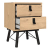 Ry. Bedside Cabinet 2 Drawer in Jackson Hickory Oak