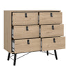 Ry. 3 Piece Bundle, Bedside, Chest and 3 Door 3 Drawer Wardrobe in Jackson Hickory Oak