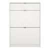 Shoes Shoe Cabinet 2 Flip Down Doors + 1 Drawer in White