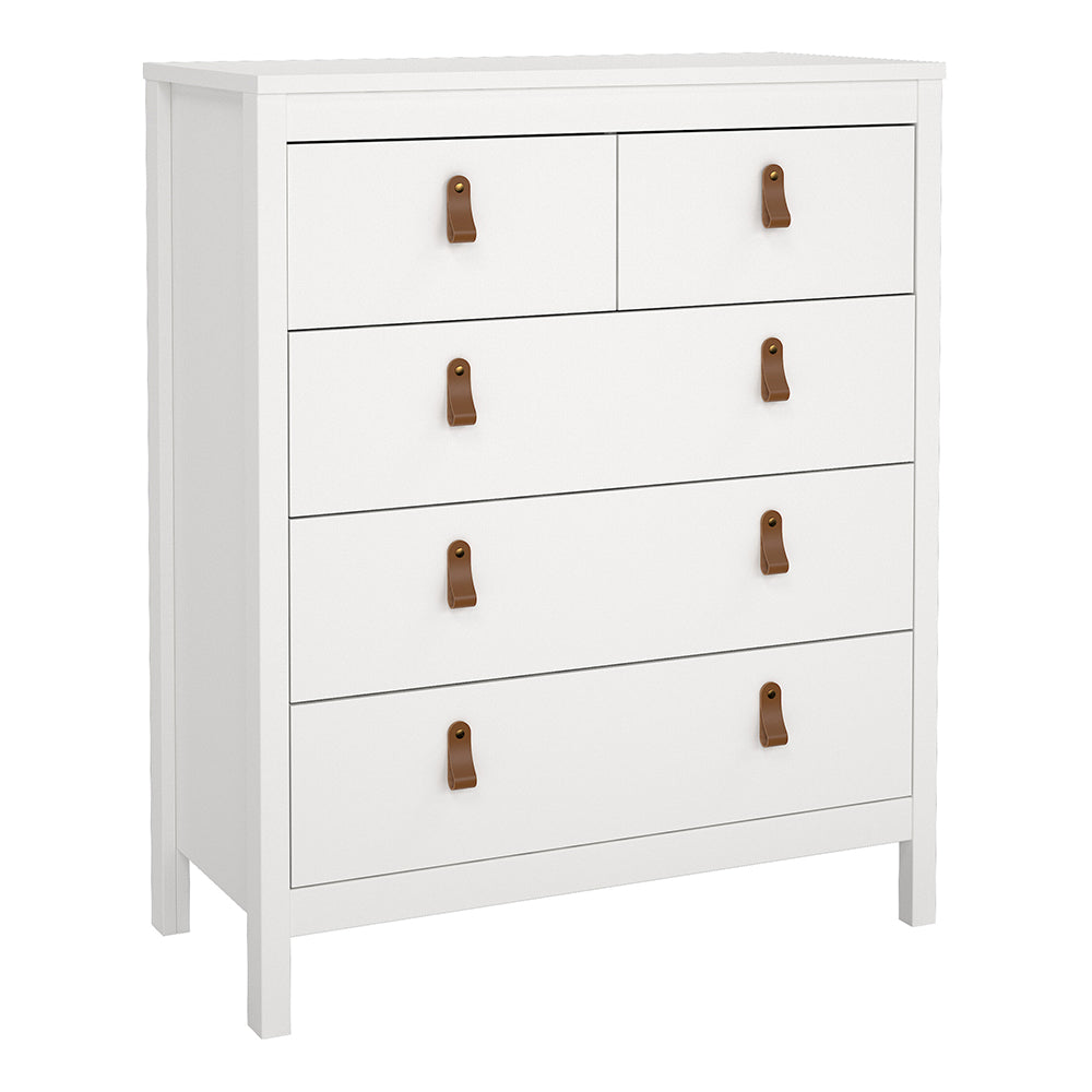 Barcelona 3 Piece Bundle, Bedside, Chest and 2 Door Wardrobe in White