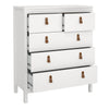 Barcelona 3 Piece Bundle, Bedside, Chest and 2 Door Wardrobe in White