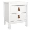 Barcelona Bedside Table 2 drawers in White