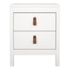 Barcelona Bedside Table 2 drawers in White