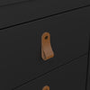 Barcelona Bedside Table 2 drawers in Matt Black