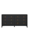 Barcelona Double dresser 4+4 drawers in Matt Black