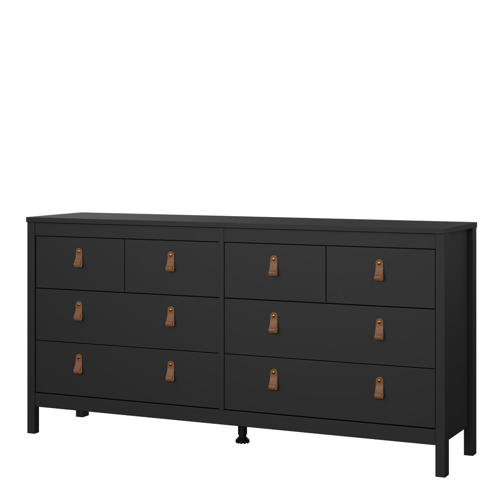 Barcelona Double dresser 4+4 drawers in Matt Black