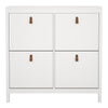 Barcelona Shoe cabinet 4 compartments in White